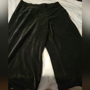 Calvin Klein velour wide leg pants